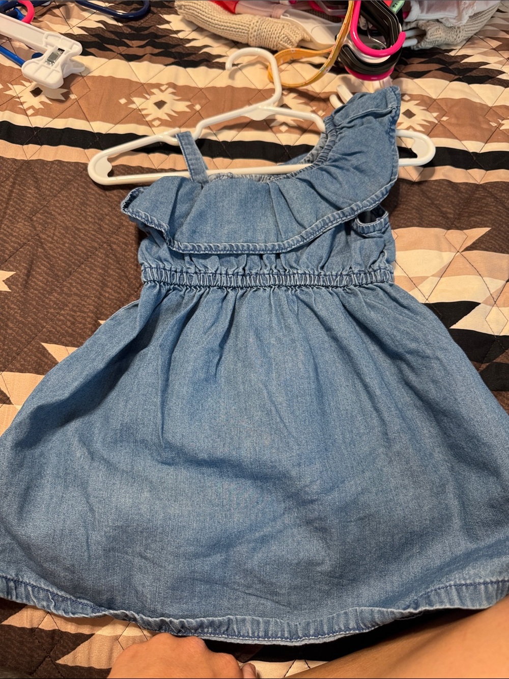 Crazy 8 Light Blue Denim Ruffled Sundress